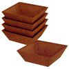vidaXL Garden Planter 5 pcs Rusty 50 x 50 x 15 cm Weathering Steel