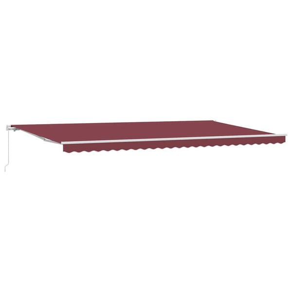 vidaXL Manual Retractable Awning Burgundy 600x300 cm