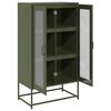 vidaXL Highboard Olive Green 68x39x123 cm Steel
