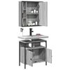 vidaXL 2 Piece Bathroom Furniture Set Grey Sonoma Engineered Wood