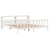 vidaXL Bed Frame without Mattress White 180x200 cm Super King Solid Wood Pine