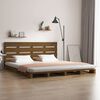 vidaXL Bed Frame without Mattress Brown Solid Wood Pine Small Double