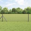 vidaXL Fence Post Grey 50 x 0.8 m (16 x 16 mm mesh) Steel and PVC