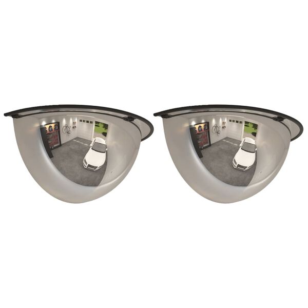 vidaXL Half Domed Traffic Mirrors 2 pcs Ø40 cm Acrylic