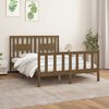 vidaXL Bed Frame without Mattress Honey Brown Solid Wood Pine 140x200 cm