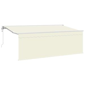 vidaXL Retractable Awning Cream 350 x 200 cm Polyester and Aluminium