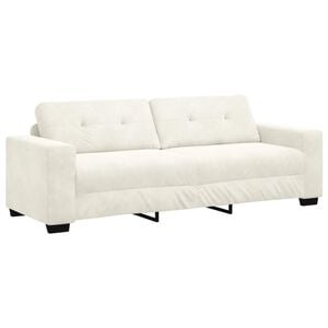 vidaXL Sofa Cream 221 x 80 x 80 cm Poly velvet