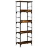 vidaXL Bookshelf Smoked Oak 50x33x153 cm Engineered Wood