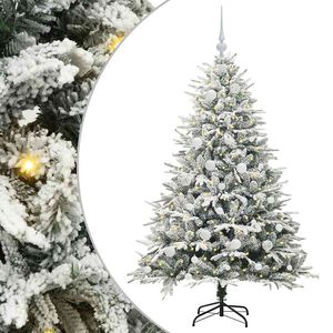 vidaXL Artificial Pre-lit Christmas Tree with Ball Set Green 150 cm