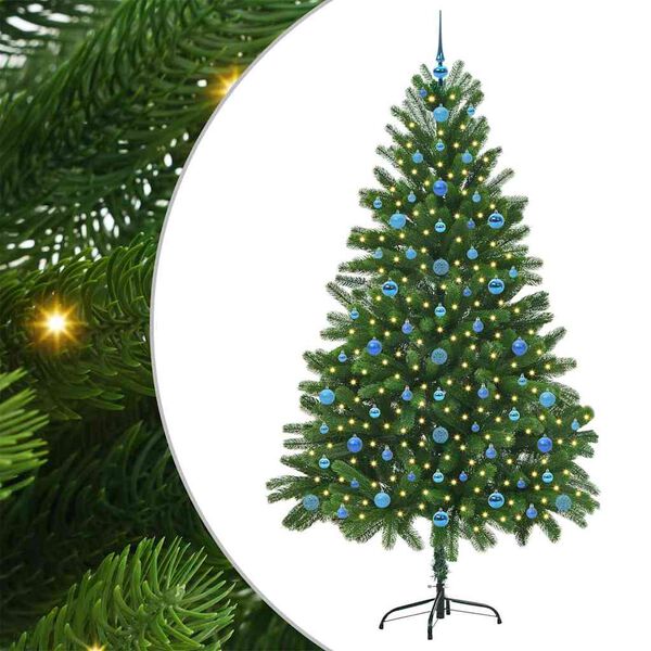 vidaXL Christmas Tree with 300 LEDs with Stand Green 210 cm PE