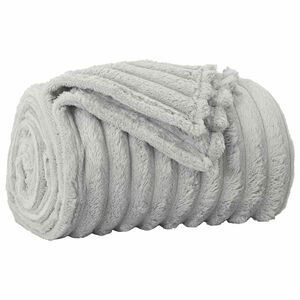 vidaXL Throw Blanket Grey 240 x 220 cm 1.36 kg Fleece