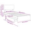 vidaXL Storage Bed with Drawer Brown Oak 100 x 200 cm Engineered Wood