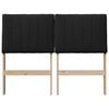 vidaXL Upholstered Headboard Black 120 cm Solid Pine Wood