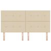 vidaXL LED Headboard with LED Strip Lights Manual Cream 180 cm Fabric