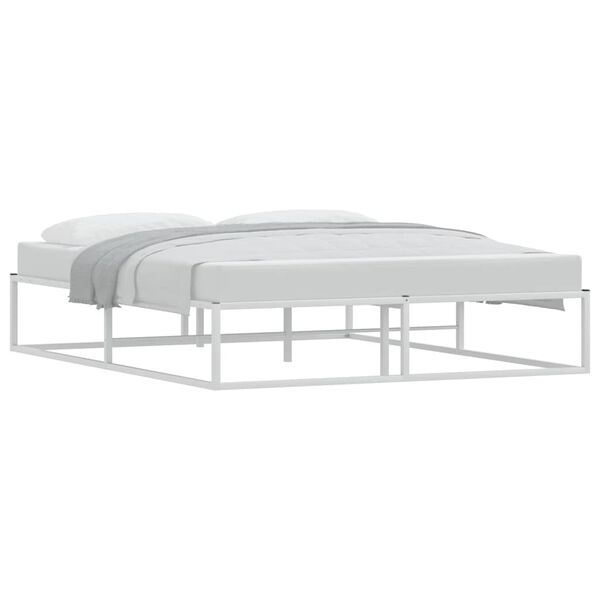 vidaXL Bed Frame without Mattress White 160x200 cm Metal
