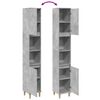 vidaXL Bathroom Cabinet Concrete Grey 30x30x190 cm Engineered Wood
