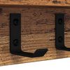 vidaXL Wall-Mounted Coat Rack Old Wood 60 x 10.5 x 10.5 cm