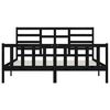 vidaXL Bed Frame without Mattress Black 180x200 cm Super King Solid Wood