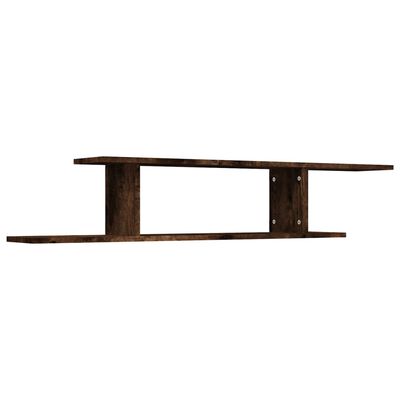 vidaXL Wall-Mounted TV Shelf Smoked Oak 125x18x23 cm Engineered Wood