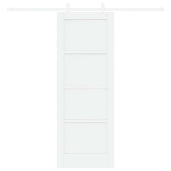 vidaXL Sliding Door White 73.5 x 198.5 cm Solid Pine Wood