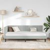 vidaXL Corner Bed Frame Light Grey 90 cm x 190 cm Velvet