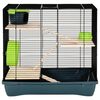 vidaXL Hamster Cage Grey 58x32x54 cm Polypropylene and Metal