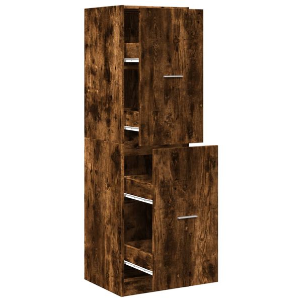 vidaXL Apothecary Cabinet&nbsp;Smoked Oak 40x41x144.5 cm Engineered Wood