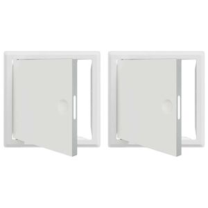 vidaXL Access Panel 2 pcs White 23 x 23 x 3 cm Steel