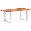 vidaXL Dining Table with Live Edges Solid Acacia Wood 200 cm 3.8 cm
