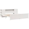 vidaXL Bookcase Bed without Mattress White 180x200cm Super King Solid Wood Pine