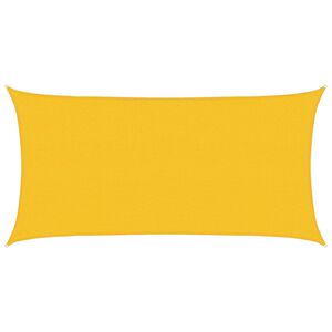 vidaXL Sunshade Sail Yellow 2 x 6 m HDPE