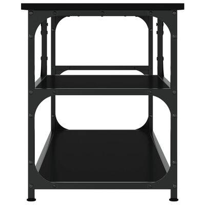 vidaXL TV Cabinet Black 103x38x46.5 cm Engineered Wood and Steel