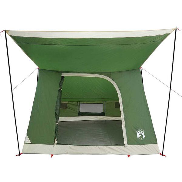 vidaXL Camping Tent with Roof Green 223 x 163 x 130 cm Taffeta