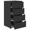 vidaXL Storage Cabinets 2 pcs Black 60 x 48 x 105 cm Engineered Wood