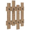 vidaXL Wall-Mounted Coat Rack Wall-mounted Artisan oak 60 x 3 x 82 cm