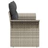 vidaXL Garden Sofa with Cushion Light Grey 141 x 62 x 69cm Poly Rattan