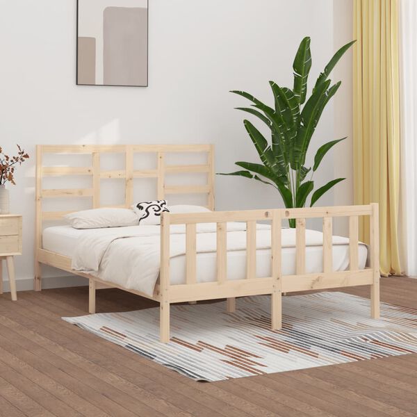 vidaXL Bed Frame without Mattress 140x200 cm Solid Wood Pine