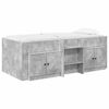 vidaXL Loft Bed Frame with Cabinet 3 pcs Concrete Grey Engineered Wood