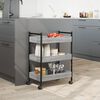 vidaXL Kitchen Trolley Grey Sonoma 50x30x70 cm Engineered Wood