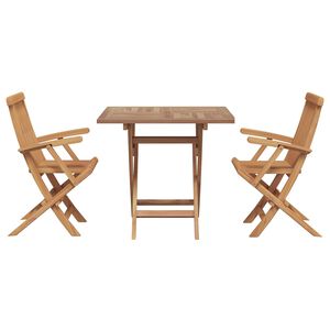 vidaXL Garden Dining Set 3 pcs Brown Solid Acacia Wood