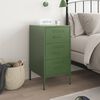 vidaXL Bedside Cabinet Olive Green 36x39x68 cm Steel