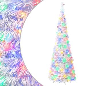 vidaXL Pop Up LED Christmas Tree 150 cm 100 LEDs PVC and PET White