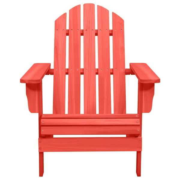 vidaXL Garden Adirondack Chair Solid Fir Wood Red
