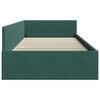 vidaXL Corner Bed Frame Dark Green 90 cm x 190 cm Velvet