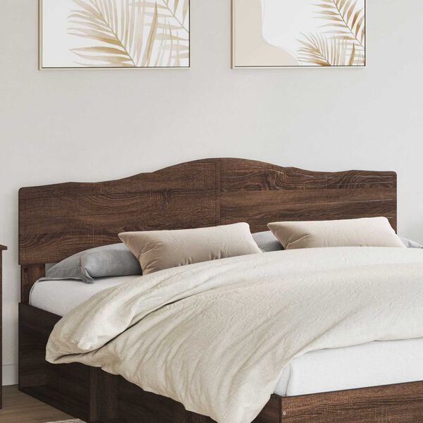 vidaXL Headboard Brown Oak 200 cm Engineered wood