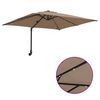 vidaXL Garden Parasol Taupe 248.5 x 247.5 x 160 cm Polyester and Steel