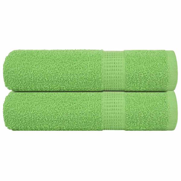 vidaXL Bath Towels "FROGN" 2 pcs Apple Green 100x150 cm 360 gsm