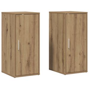 vidaXL Shoe Cabinets 2 pcs Artisan Oak 32x35x70 cm Engineered Wood