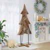 vidaXL Christmas Tree with Stand Brown 180 cm Solid teak wood