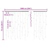 vidaXL LED Curtain Icicle Lights 10m 400 LED Blue 8 Function